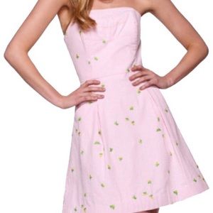 Lilly Pulitzer Pink Blossom Seersucker Dress 00